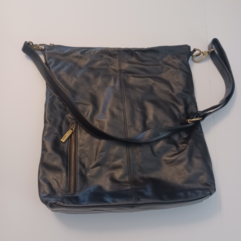 Hobo International Leather Shoulder Bag Crossbody Purse Black - Picture 6 of 8